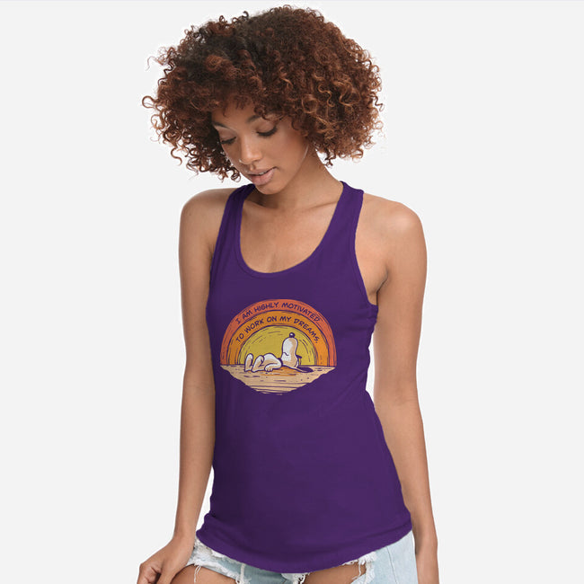 Working On My Dreams-Womens-Racerback-Tank-zerobriant