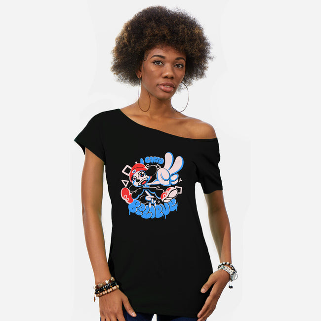 Believe The Rapper-Womens-Off Shoulder-Tee-estudiofitas