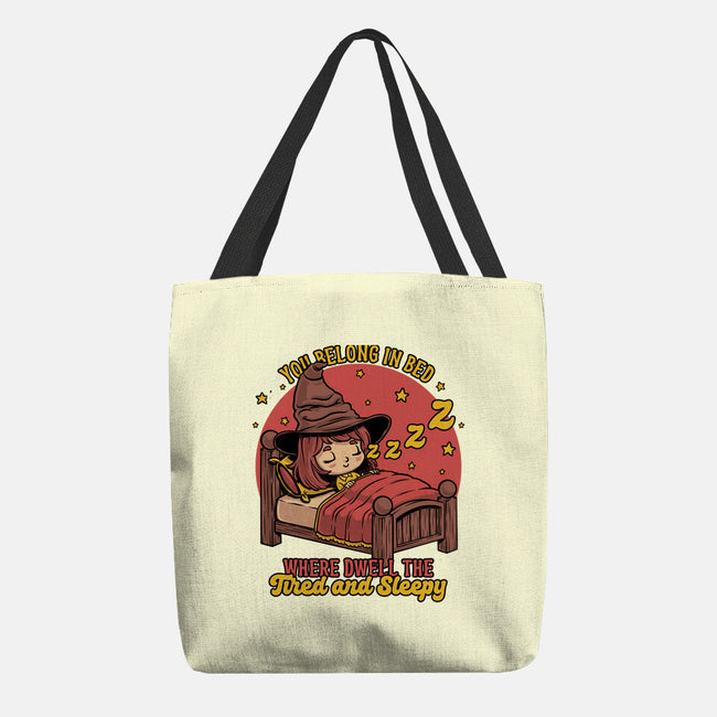 Witch Sleeping In Bed-None-Basic Tote-Bag-Studio Mootant