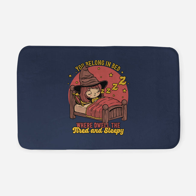 Witch Sleeping In Bed-None-Memory Foam-Bath Mat-Studio Mootant