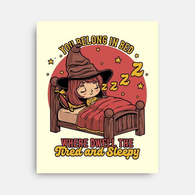 Witch Sleeping In Bed-None-Stretched-Canvas-Studio Mootant