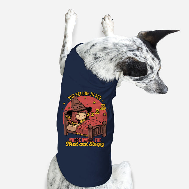 Witch Sleeping In Bed-Dog-Basic-Pet Tank-Studio Mootant