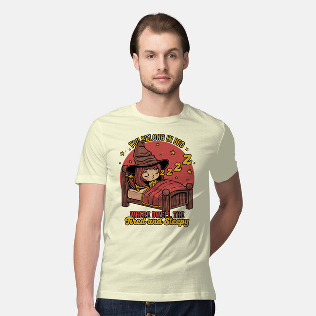 Witch Sleeping In Bed-Mens-Premium-Tee-Studio Mootant