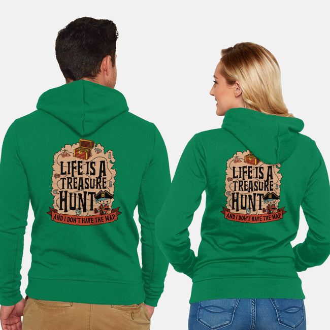 Pirate Life Treasure-Unisex-Zip-Up-Sweatshirt-Studio Mootant