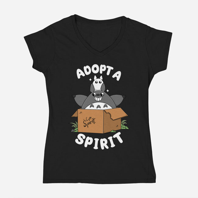 Adopt A Spirit-Womens-V-Neck-Tee-Tri haryadi