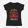 All I Need Is Pizza And Horror Movies-Womens-V-Neck-Tee-eduely