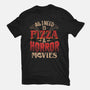 All I Need Is Pizza And Horror Movies-Womens-Fitted-Tee-eduely