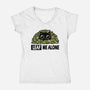 Leaf Me Alone-Womens-V-Neck-Tee-erion_designs