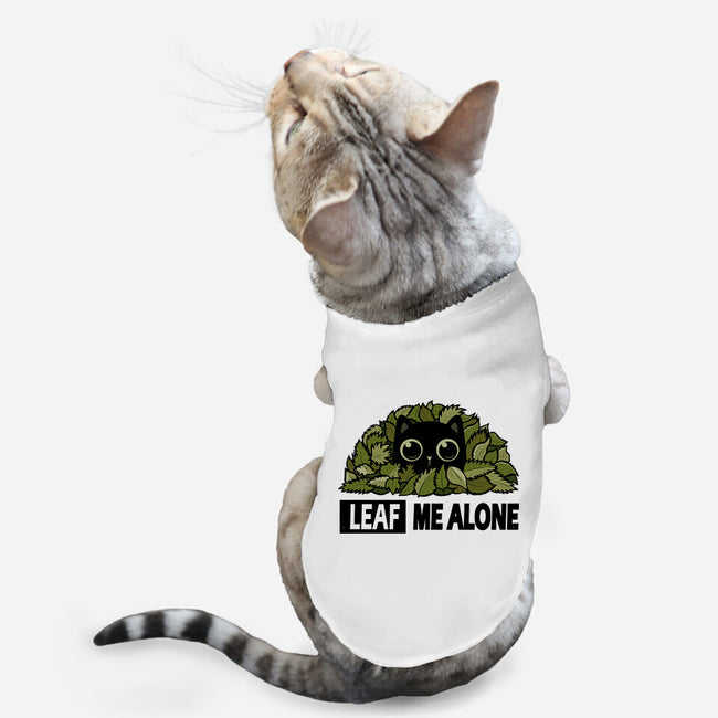 Leaf Me Alone-Cat-Basic-Pet Tank-erion_designs