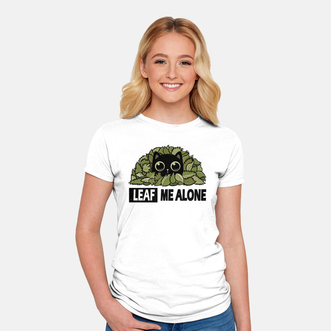 Leaf Me Alone-Womens-Fitted-Tee-erion_designs