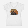 Too Many People Out There-Womens-V-Neck-Tee-erion_designs