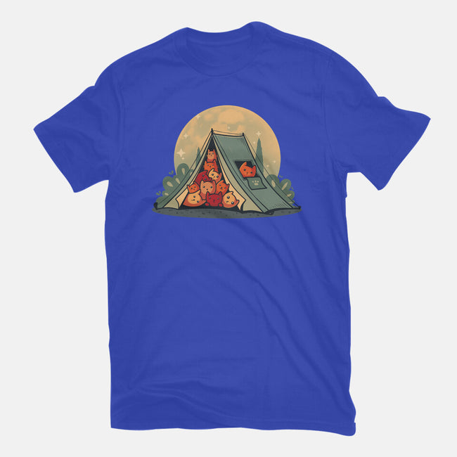 Cat Camping-Womens-Basic-Tee-erion_designs