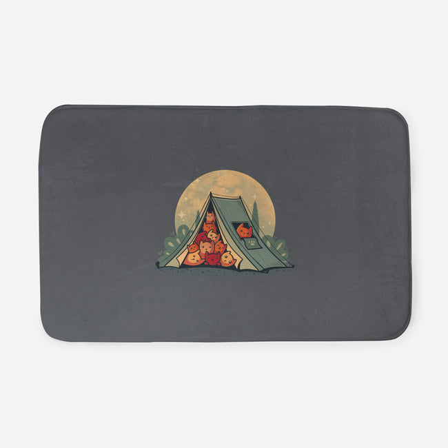 Cat Camping-None-Memory Foam-Bath Mat-erion_designs