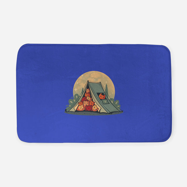 Cat Camping-None-Memory Foam-Bath Mat-erion_designs