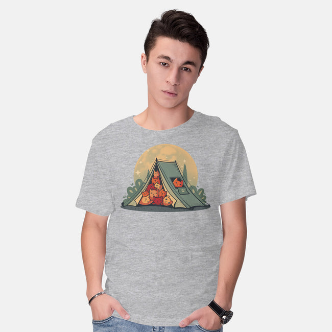 Cat Camping-Mens-Basic-Tee-erion_designs