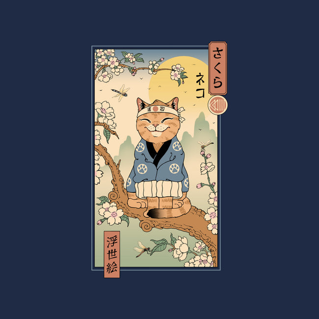 Meowster In Sakura Branch-None-Stretched-Canvas-vp021