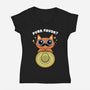 Purr Favor-Womens-V-Neck-Tee-Boggs Nicolas