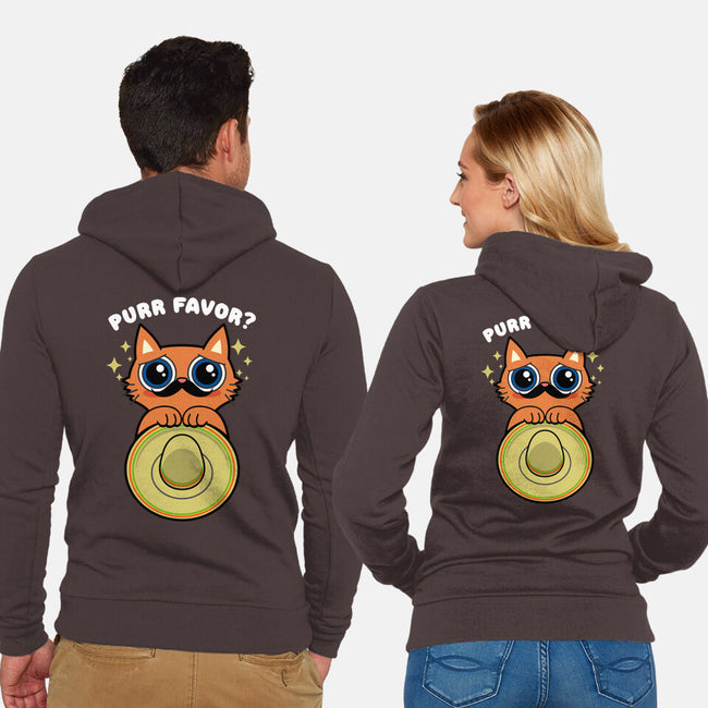 Purr Favor-Unisex-Zip-Up-Sweatshirt-Boggs Nicolas