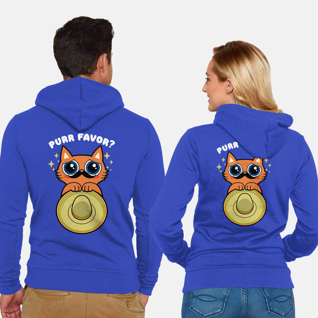 Purr Favor-Unisex-Zip-Up-Sweatshirt-Boggs Nicolas