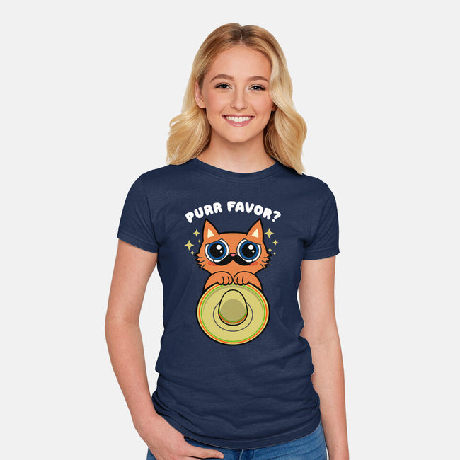 Purr Favor-Womens-Fitted-Tee-Boggs Nicolas