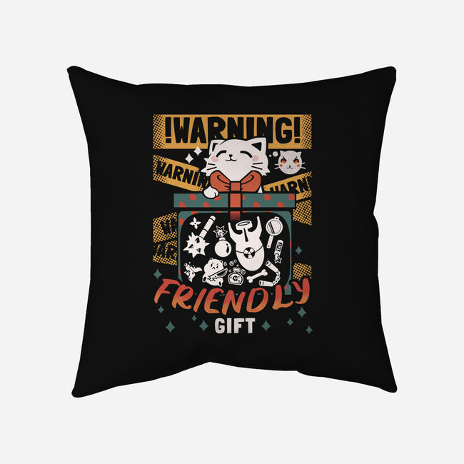 Cat's Friendly Gift-None-Removable Cover w Insert-Throw Pillow-Heyra Vieira