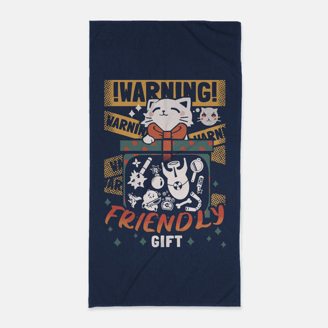 Cat's Friendly Gift-None-Beach-Towel-Heyra Vieira