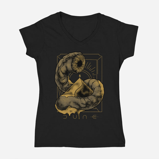 Sandworm-Womens-V-Neck-Tee-spoilerinc