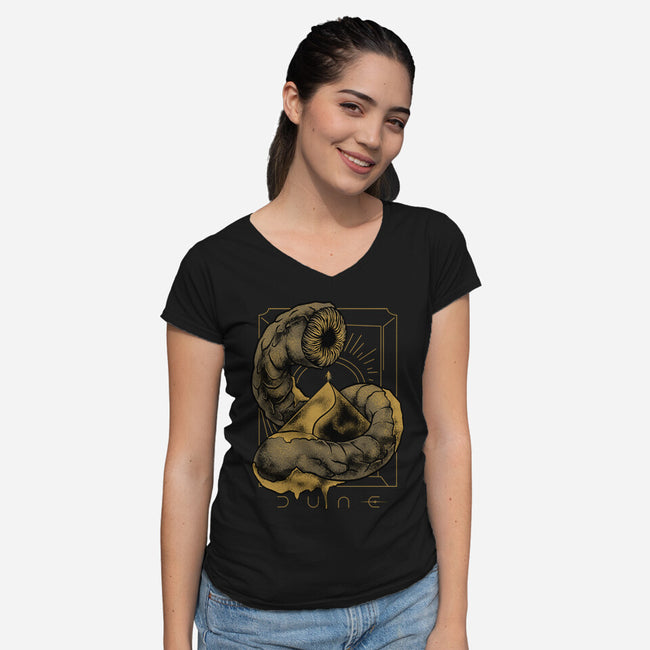 Sandworm-Womens-V-Neck-Tee-spoilerinc