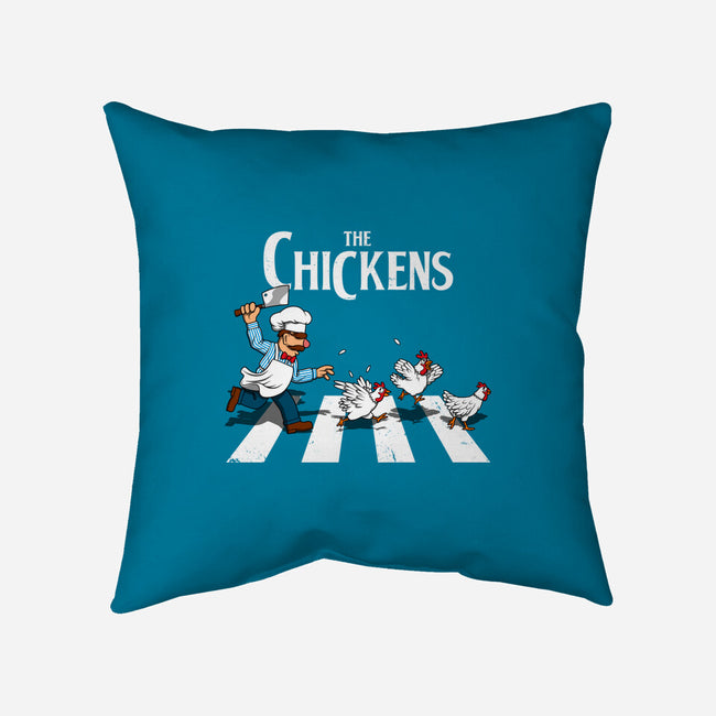 The Chickens-None-Removable Cover-Throw Pillow-drbutler