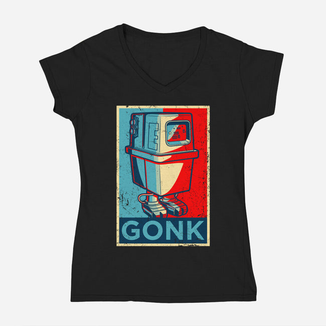 GONK-Womens-V-Neck-Tee-drbutler