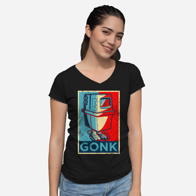 GONK-Womens-V-Neck-Tee-drbutler