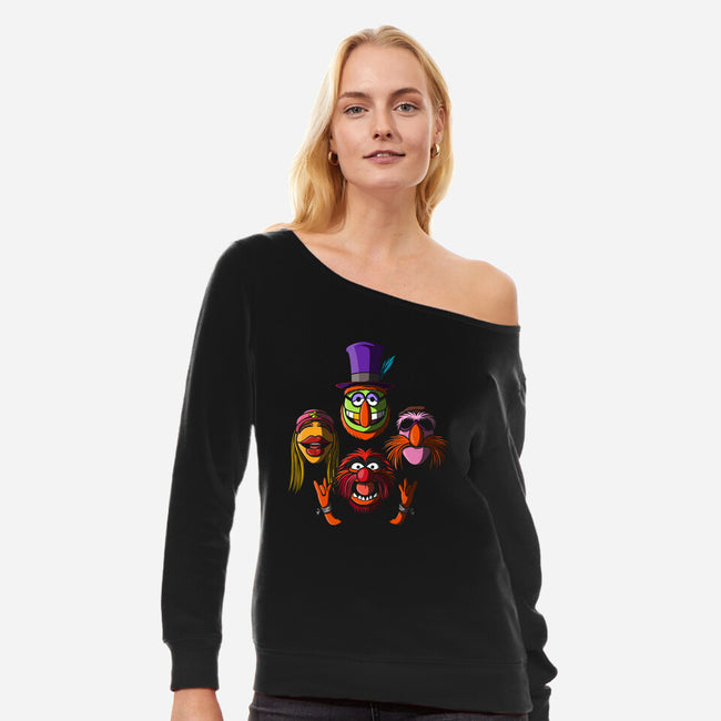 Bohemian Mayhem-Womens-Off Shoulder-Sweatshirt-drbutler