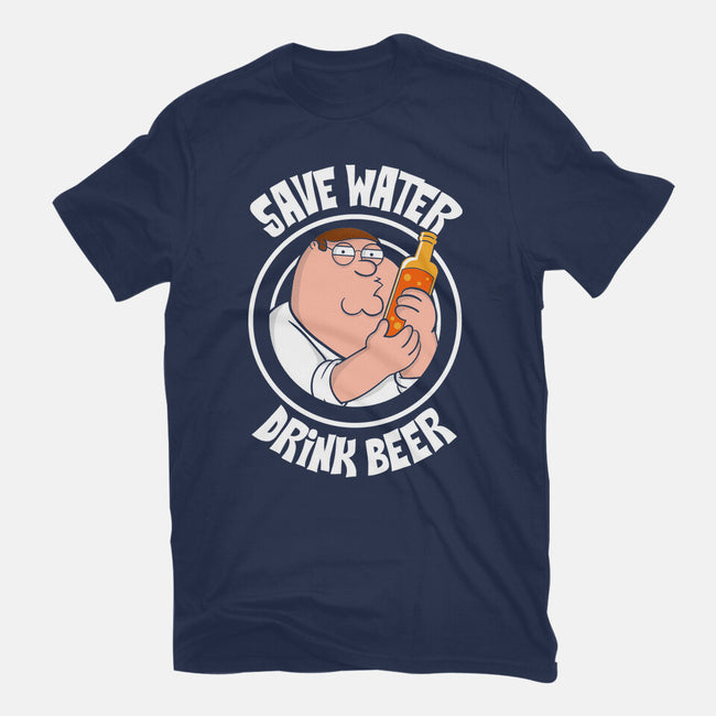 Save Water Drink Beer-Womens-Basic-Tee-turborat14