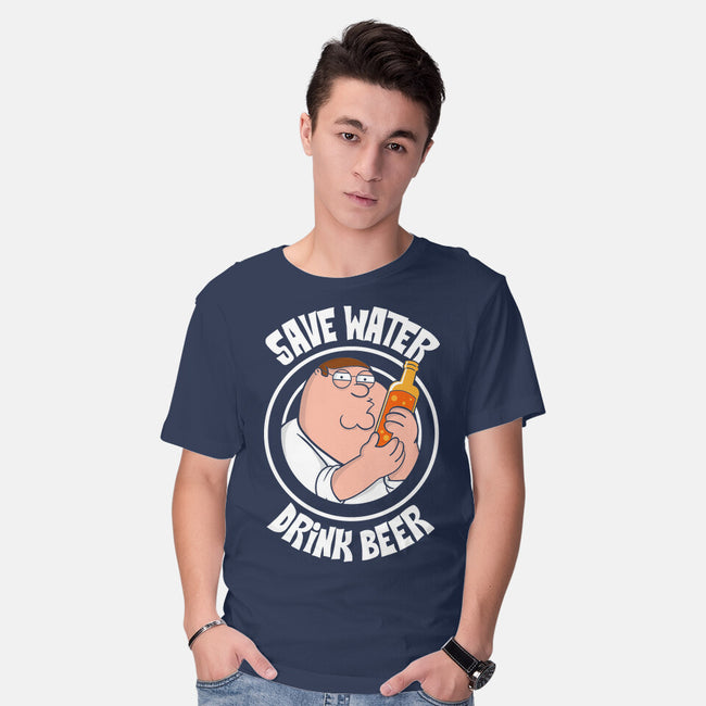 Save Water Drink Beer-Mens-Basic-Tee-turborat14