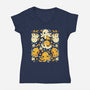 Banana Octopus-Womens-V-Neck-Tee-Vallina84