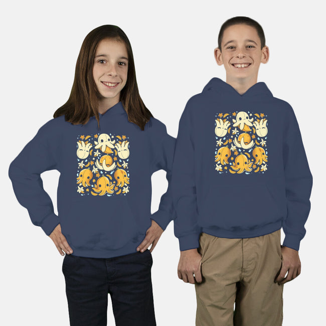 Banana Octopus-Youth-Pullover-Sweatshirt-Vallina84