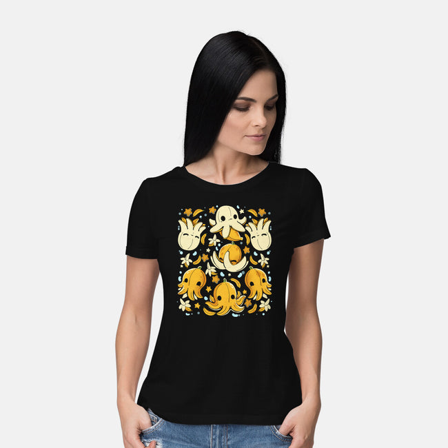 Banana Octopus-Womens-Basic-Tee-Vallina84