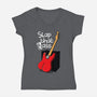 Slap That Bass-Womens-V-Neck-Tee-Boggs Nicolas