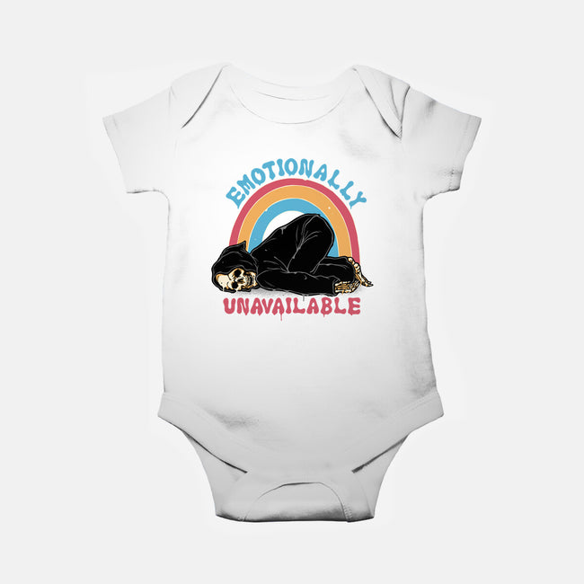 Emotionally Unavailable Reaper-Baby-Basic-Onesie-momma_gorilla