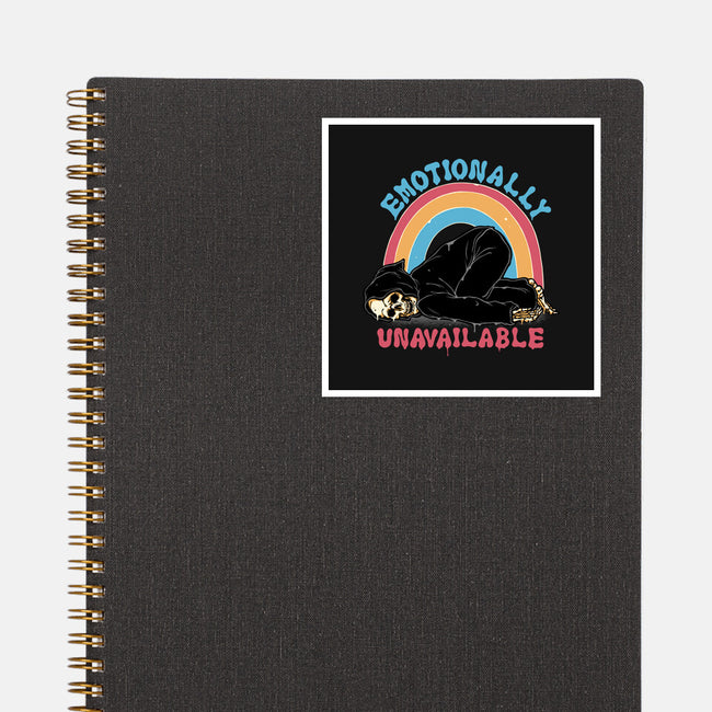 Emotionally Unavailable Reaper-None-Glossy-Sticker-momma_gorilla