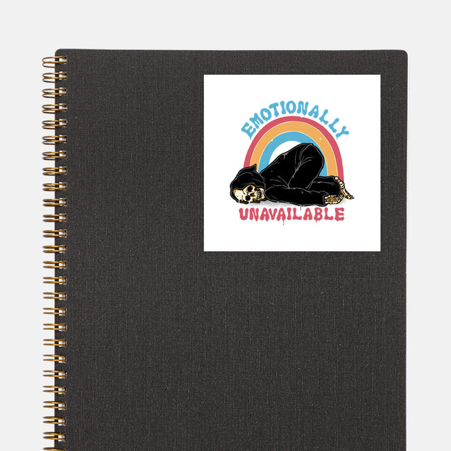 Emotionally Unavailable Reaper-None-Glossy-Sticker-momma_gorilla