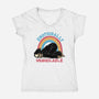 Emotionally Unavailable Reaper-Womens-V-Neck-Tee-momma_gorilla