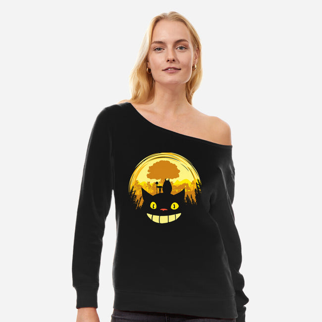 Bus Stop-Womens-Off Shoulder-Sweatshirt-dalethesk8er