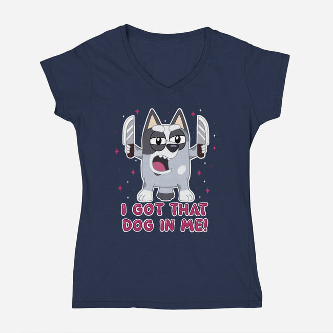 I Got That Dog In Me-Womens-V-Neck-Tee-Alexhefe