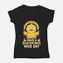 Have A Ducking Day-Womens-V-Neck-Tee-Vallina84