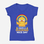 Have A Ducking Day-Womens-V-Neck-Tee-Vallina84