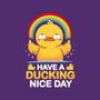 Have A Ducking Day-Womens-Fitted-Tee-Vallina84