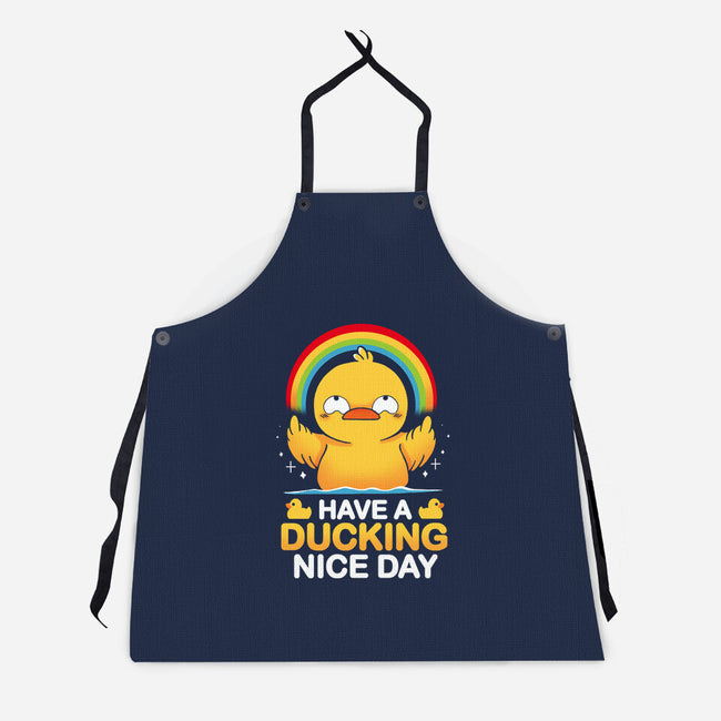 Have A Ducking Day-Unisex-Kitchen-Apron-Vallina84