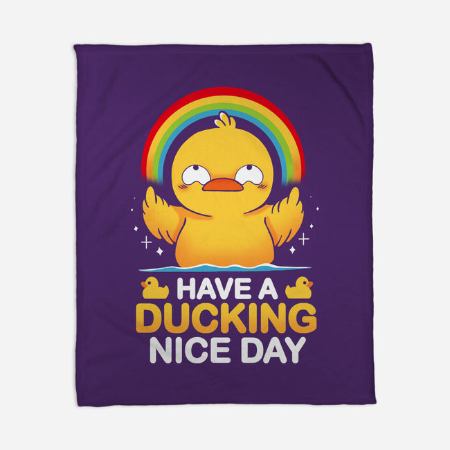 Have A Ducking Day-None-Fleece-Blanket-Vallina84