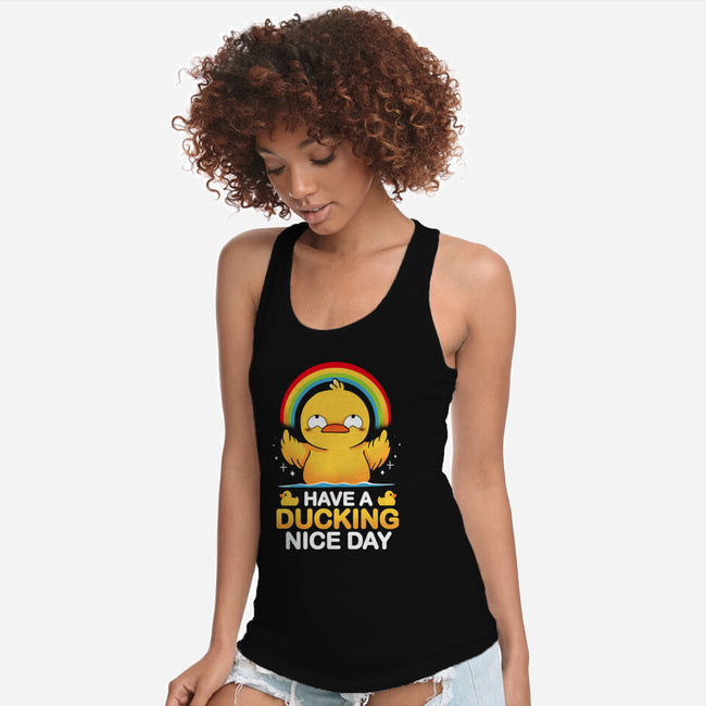 Have A Ducking Day-Womens-Racerback-Tank-Vallina84